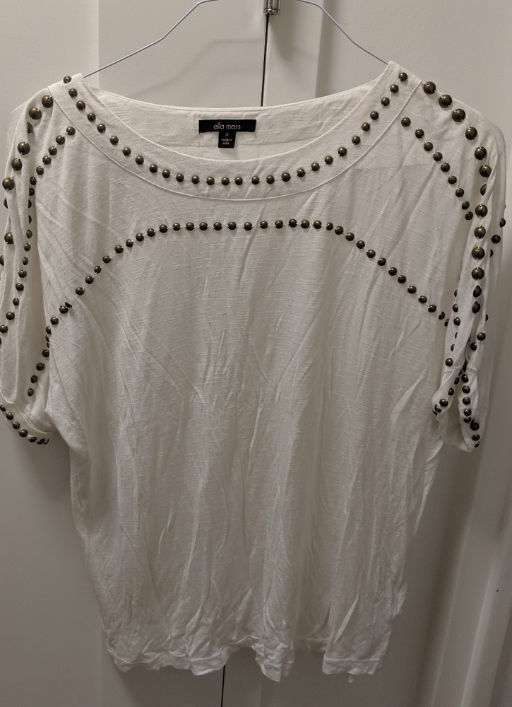 Ella moss studded white top